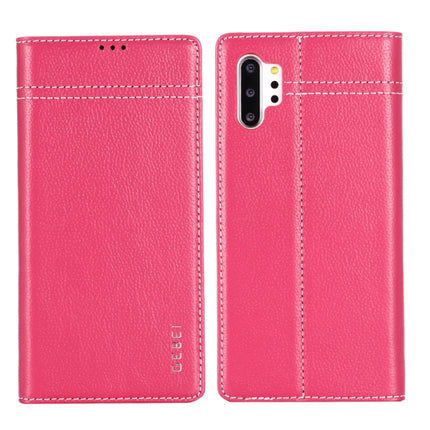 Funda protectora con tapa horizontal de cuero de grano superior de GEBEI con soporte y ranuras para tarjetas, para Galaxy Note 10, para Galaxy Note 10+