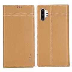 GEBEI Top-grain Leather Horizontal Flip Protective Case with Holder & Card Slots, For Galaxy Note 10, For Galaxy Note 10+