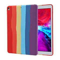 Rainbow Liquid Silicone + PC Shockproof Protective Case, For iPad 10.2 2021 / 2020 / 2019 2020/2019, For iPad Air 10.5 inch 2019, For iPad Air 2022 / 2020 10.9 inch, For iPad Pro 11 inch 2020, For iPad Pro 12.9 inch 2020, For iPad mini 5