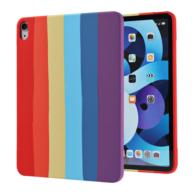 Rainbow Liquid Silicone + PC Shockproof Protective Case, For iPad Air 2022 / 2020 10.9 inch, For iPad Pro 12.9 inch 2020