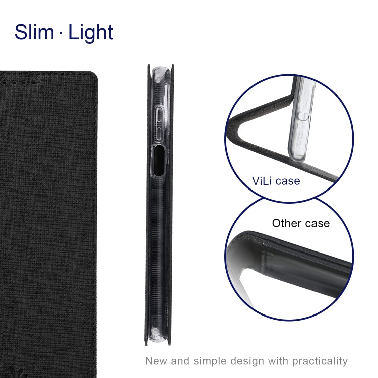 ViLi DMX Series Shockproof TPU + PU Leather Magnetic Attraction Horizontal Flip Case with Card Slot & Holder, For OnePlus Nord N200 5G, For Xiaomi Mi 11 Lite, For OPPO Reno5 A, For Sony Xperia 10 III