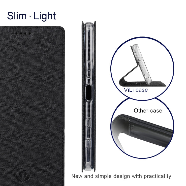 ViLi DMX Series Shockproof TPU + PU Leather Magnetic Attraction Horizontal Flip Case with Card Slot & Holder