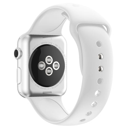 Double Nail Silicone Replacement Strap Watchband For Apple Watch Series, 7 41mm / 6 & SE & 5 & 4 40mm / 3 & 2 & 1 38mm