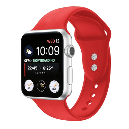 Double Nail Silicone Replacement Strap Watchband For Apple Watch Series, 7 41mm / 6 & SE & 5 & 4 40mm / 3 & 2 & 1 38mm