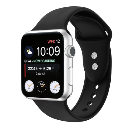 Double Nail Silicone Replacement Strap Watchband For Apple Watch Series, 7 41mm / 6 & SE & 5 & 4 40mm / 3 & 2 & 1 38mm