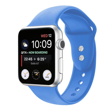 Double Nail Silicone Replacement Strap Watchband For Apple Watch Series, 7 41mm / 6 & SE & 5 & 4 40mm / 3 & 2 & 1 38mm