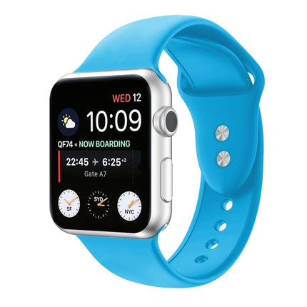 Double Nail Silicone Replacement Strap Watchband For Apple Watch Series, 7 45mm / 6 & SE & 5 & 4 44mm / 3 & 2 & 1 42mm