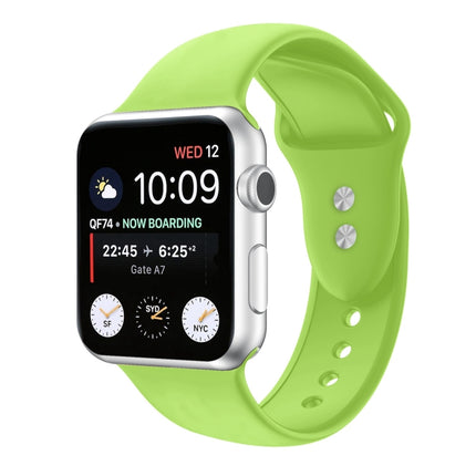 Double Nail Silicone Replacement Strap Watchband For Apple Watch Series, 7 45mm / 6 & SE & 5 & 4 44mm / 3 & 2 & 1 42mm