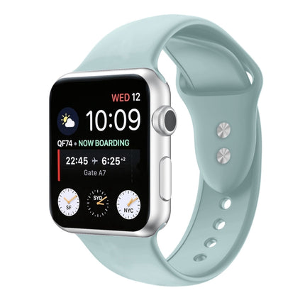 Double Nail Silicone Replacement Strap Watchband For Apple Watch Series, 7 45mm / 6 & SE & 5 & 4 44mm / 3 & 2 & 1 42mm