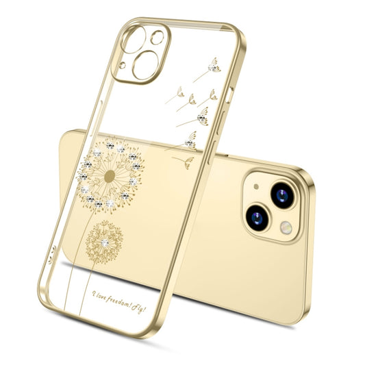 Electroplating Diamond Dandelion Pattern TPU Shockproof Protective Case, For iPhone 13 mini, For iPhone 13, For iPhone 13 Pro