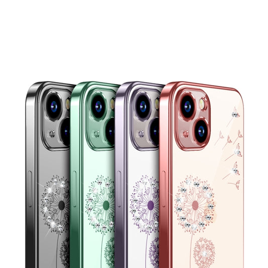 Electroplating Diamond Dandelion Pattern TPU Shockproof Protective Case, For iPhone 13 mini, For iPhone 13, For iPhone 13 Pro