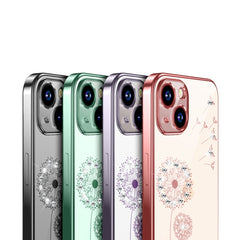 Electroplating Diamond Dandelion Pattern TPU Shockproof Protective Case, For iPhone 13 mini, For iPhone 13, For iPhone 13 Pro