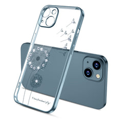 Electroplating Diamond Dandelion Pattern TPU Shockproof Protective Case, For iPhone 13 mini, For iPhone 13, For iPhone 13 Pro