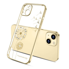 Electroplating Diamond Dandelion Pattern TPU Shockproof Protective Case, For iPhone 13 mini, For iPhone 13, For iPhone 13 Pro