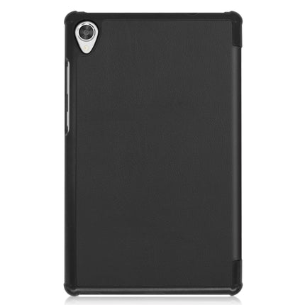 Custer Texture Horizontal Flip Leather Case with Three-folding Holder, For Lenovo Tab M8 3rd Gen