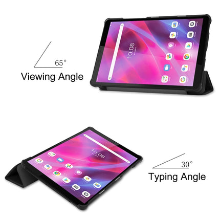 Custer Texture Horizontal Flip Leather Case with Three-folding Holder, For Lenovo Tab M8 3rd Gen