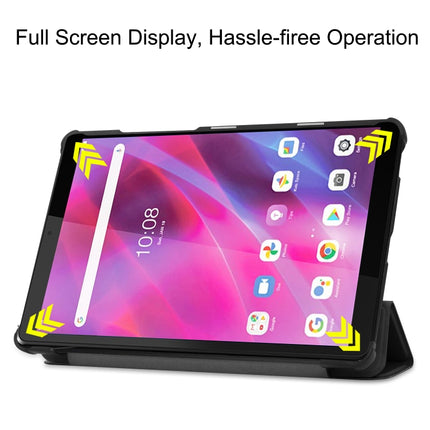 Custer Texture Horizontal Flip Leather Case with Three-folding Holder, For Lenovo Tab M8 3rd Gen