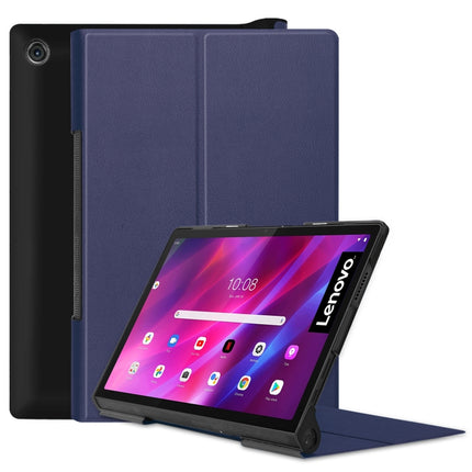 Custer Texture Horizontal Flip PU Leather Case with Holder & Sleep / Wake-up Function, For Lenovo Yoga Tab 11 / YT-J706X