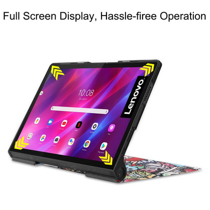 Custer Texture Coloured Drawing Pattern Horizontal Flip PU Leather Case with Holder & Sleep / Wake-up Function, For Lenovo Yoga Tab 11