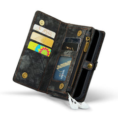CaseMe-008 Abnehmbare multifunktionale horizontale Flip-Ledertasche mit Kartenfach &amp; Halter &amp; Reißverschluss-Geldbörse &amp; Bilderrahmen, für iPhone 13 Pro Max, für iPhone 13 Pro, für iPhone 13 mini, für iPhone 13