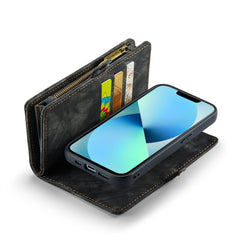CaseMe-008 Abnehmbare multifunktionale horizontale Flip-Ledertasche mit Kartenfach &amp; Halter &amp; Reißverschluss-Geldbörse &amp; Bilderrahmen, für iPhone 13 Pro Max, für iPhone 13 Pro, für iPhone 13 mini, für iPhone 13