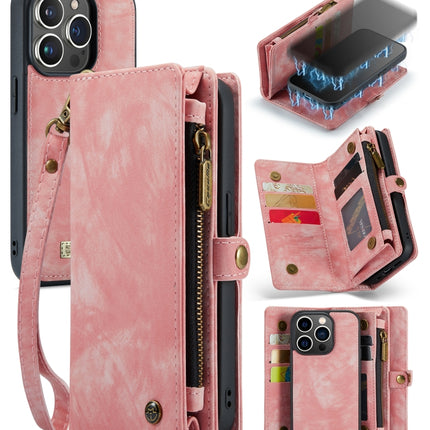 CaseMe-008 Detachable Multifunctional Horizontal Flip Leather Case with Card Slot & Holder & Zipper Wallet & Photo Frame, For iPhone 13 Pro Max, For iPhone 13 Pro, For iPhone 13 mini, For iPhone 13