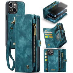 CaseMe-008 Abnehmbare multifunktionale horizontale Flip-Ledertasche mit Kartenfach &amp; Halter &amp; Reißverschluss-Geldbörse &amp; Bilderrahmen, für iPhone 13 Pro Max, für iPhone 13 Pro, für iPhone 13 mini, für iPhone 13