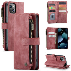 CaseMe-C30 PU + TPU Multifunctional Horizontal Flip Leather Case with Holder & Card Slot & Wallet & Zipper Pocket, For iPhone 13 Pro Max, For iPhone 13 Pro, For iPhone 13, For iPhone 13 mini