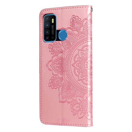 7-petal Flowers Embossing Pattern Horizontal Flip PU Leather Case with Holder & Card Slots & Wallet & Photo Frame, For Infinix Hot 9 / Note 7 Lite / X655C, For Tecno Pop 2 F / Pop 2 Power, For Infinix Smart 5 / Hot 10 Lite / X657, For Tecno Spark 6 Go