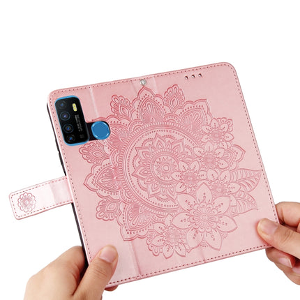 7-petal Flowers Embossing Pattern Horizontal Flip PU Leather Case with Holder & Card Slots & Wallet & Photo Frame, For Infinix Hot 9 / Note 7 Lite / X655C, For Tecno Pop 2 F / Pop 2 Power, For Infinix Smart 5 / Hot 10 Lite / X657, For Tecno Spark 6 Go