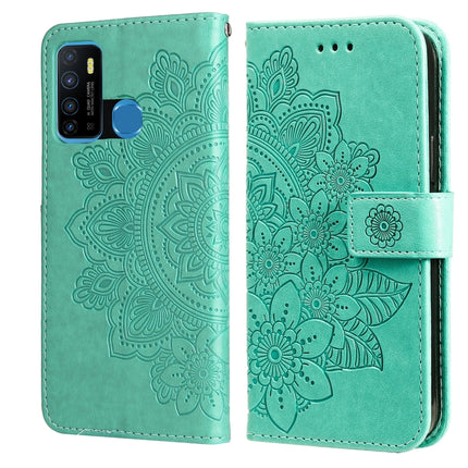 7-petal Flowers Embossing Pattern Horizontal Flip PU Leather Case with Holder & Card Slots & Wallet & Photo Frame, For Infinix Hot 9 / Note 7 Lite / X655C, For Tecno Pop 2 F / Pop 2 Power, For Infinix Smart 5 / Hot 10 Lite / X657, For Tecno Spark 6 Go
