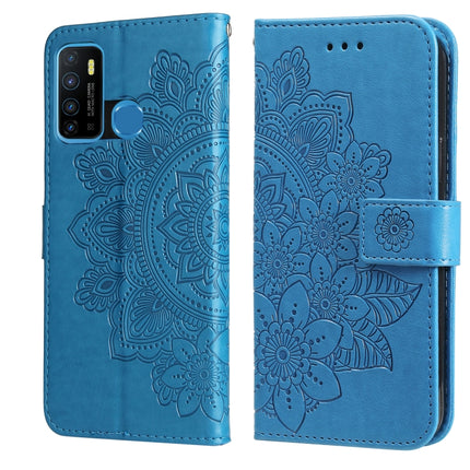 7-petal Flowers Embossing Pattern Horizontal Flip PU Leather Case with Holder & Card Slots & Wallet & Photo Frame, For Infinix Hot 9 / Note 7 Lite / X655C, For Tecno Pop 2 F / Pop 2 Power, For Infinix Smart 5 / Hot 10 Lite / X657, For Tecno Spark 6 Go