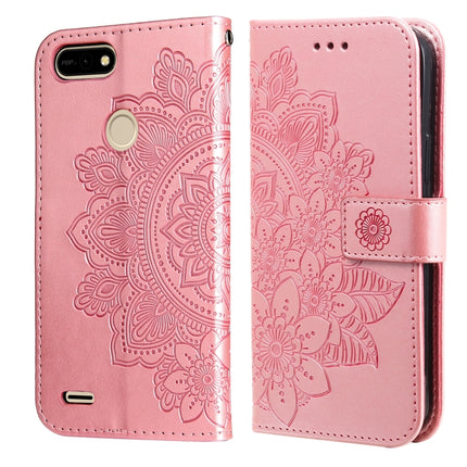 7-petal Flowers Embossing Pattern Horizontal Flip PU Leather Case with Holder & Card Slots & Wallet & Photo Frame, For Infinix Hot 9 / Note 7 Lite / X655C, For Tecno Pop 2 F / Pop 2 Power, For Infinix Smart 5 / Hot 10 Lite / X657, For Tecno Spark 6 Go