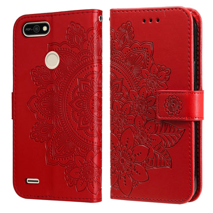 7-petal Flowers Embossing Pattern Horizontal Flip PU Leather Case with Holder & Card Slots & Wallet & Photo Frame, For Infinix Hot 9 / Note 7 Lite / X655C, For Tecno Pop 2 F / Pop 2 Power, For Infinix Smart 5 / Hot 10 Lite / X657, For Tecno Spark 6 Go