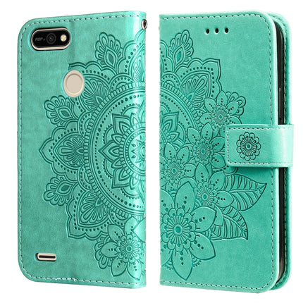 7-petal Flowers Embossing Pattern Horizontal Flip PU Leather Case with Holder & Card Slots & Wallet & Photo Frame, For Infinix Hot 9 / Note 7 Lite / X655C, For Tecno Pop 2 F / Pop 2 Power, For Infinix Smart 5 / Hot 10 Lite / X657, For Tecno Spark 6 Go