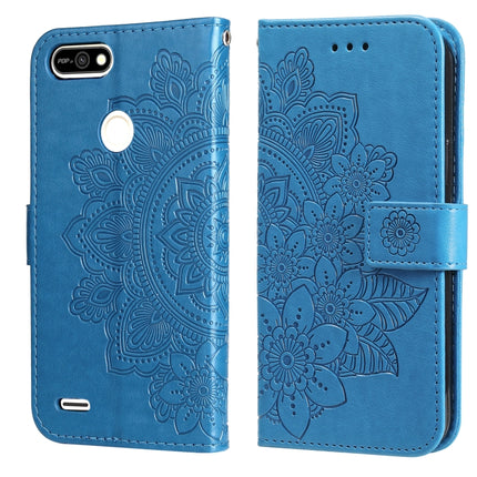 7-petal Flowers Embossing Pattern Horizontal Flip PU Leather Case with Holder & Card Slots & Wallet & Photo Frame, For Infinix Hot 9 / Note 7 Lite / X655C, For Tecno Pop 2 F / Pop 2 Power, For Infinix Smart 5 / Hot 10 Lite / X657, For Tecno Spark 6 Go