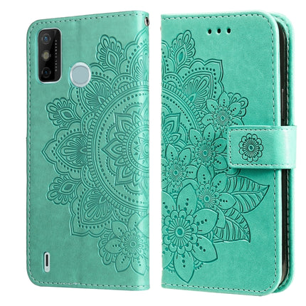 7-petal Flowers Embossing Pattern Horizontal Flip PU Leather Case with Holder & Card Slots & Wallet & Photo Frame, For Infinix Hot 9 / Note 7 Lite / X655C, For Tecno Pop 2 F / Pop 2 Power, For Infinix Smart 5 / Hot 10 Lite / X657, For Tecno Spark 6 Go