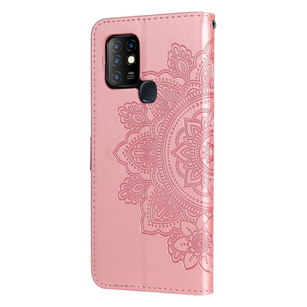 7-petal Flowers Embossing Pattern Horizontal Flip PU Leather Case with Holder & Card Slots & Wallet & Photo Frame, For Infinix Hot 10, For Infinix Hot 10 Play, For Motorola Moto G30 / G10 / G10 Power / G20