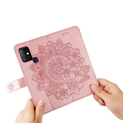 7-petal Flowers Embossing Pattern Horizontal Flip PU Leather Case with Holder & Card Slots & Wallet & Photo Frame, For Infinix Hot 10, For Infinix Hot 10 Play, For Motorola Moto G30 / G10 / G10 Power / G20