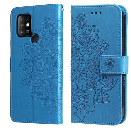 7-petal Flowers Embossing Pattern Horizontal Flip PU Leather Case with Holder & Card Slots & Wallet & Photo Frame, For Infinix Hot 10, For Infinix Hot 10 Play, For Motorola Moto G30 / G10 / G10 Power / G20