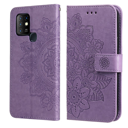 7-petal Flowers Embossing Pattern Horizontal Flip PU Leather Case with Holder & Card Slots & Wallet & Photo Frame, For Infinix Hot 10, For Infinix Hot 10 Play, For Motorola Moto G30 / G10 / G10 Power / G20