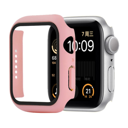 Shockproof PC+Tempered Glass Protective Case with Packed Carton For Apple Watch 44mm(Orange), For Apple Watch Series 6 / 5 / 4 / Watch SE 44mm, For Apple Watch Series 6 & SE & 5 & 4 44mm