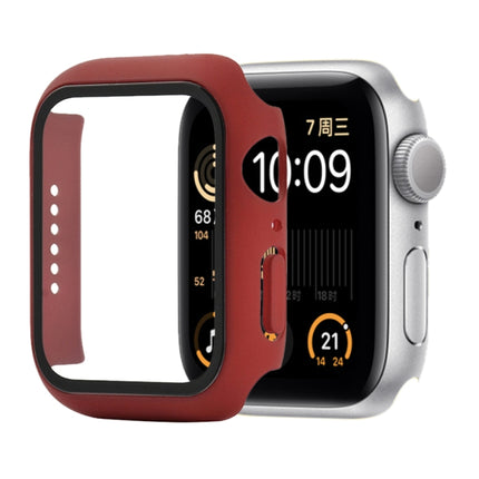 Shockproof PC+Tempered Glass Protective Case with Packed Carton For Apple Watch 44mm(Orange), For Apple Watch Series 6 / 5 / 4 / Watch SE 44mm, For Apple Watch Series 6 & SE & 5 & 4 44mm