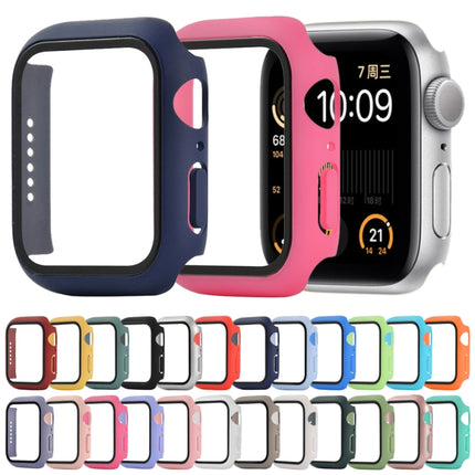 Shockproof PC+Tempered Glass Protective Case with Packed Carton For Apple Watch 44mm(Orange), For Apple Watch Series 6 / 5 / 4 / Watch SE 44mm, For Apple Watch Series 6 & SE & 5 & 4 44mm