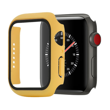 Shockproof PC+Tempered Glass Protective Case with Packed Carton For Apple Watch 44mm(Orange), For Apple Watch Series 3 & 2 & 1 42mm