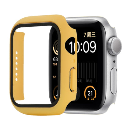 Shockproof PC+Tempered Glass Protective Case with Packed Carton For Apple Watch 44mm(Orange), For Apple Watch Series 6 / 5 / 4 / Watch SE 40mm