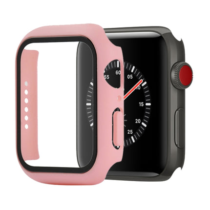 Shockproof PC+Tempered Glass Protective Case with Packed Carton For Apple Watch 44mm(Orange), For Apple Watch Series 3 & 2 & 1 38mm