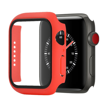 Shockproof PC+Tempered Glass Protective Case with Packed Carton For Apple Watch 44mm(Orange), For Apple Watch Series 3 & 2 & 1 38mm