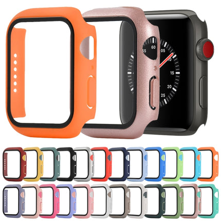 Shockproof PC+Tempered Glass Protective Case with Packed Carton For Apple Watch 44mm(Orange), For Apple Watch Series 3 & 2 & 1 38mm