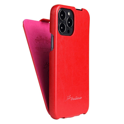 Fierre Shann Retro Oil Wax Texture Vertical Flip PU Leather Case, For iPhone 13 Pro Max, For iPhone 13 Pro, For iPhone 13, For iPhone 13 mini